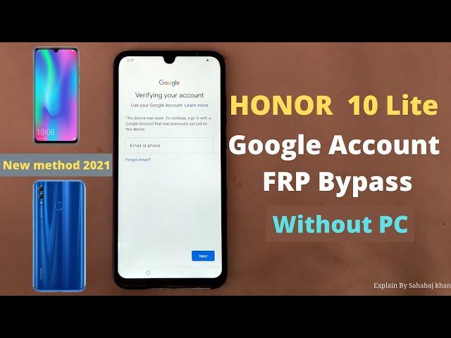 huawei Honor 10 Lite HRY-AL00 Google Account Frp Bypass Without Pc in Hindi