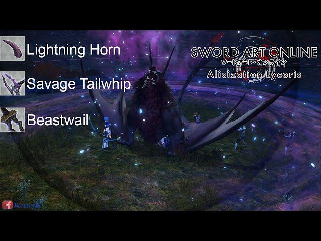 How To Get Lightning Horn, Beastwail, Savage Tailwhip | Sword Art Online: Alicization Lycoris