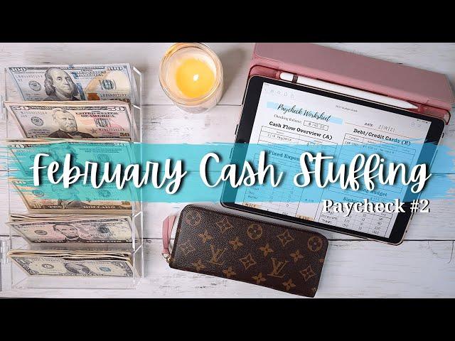 Stuffing Cash Envelopes | Digital Budgeting on the Ipad | February Paycheck #2