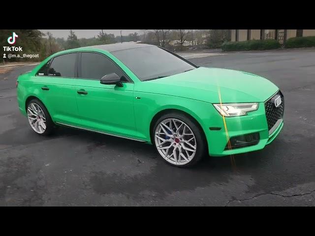 3m gloss Kelly green vinyl wrap on Audi A4