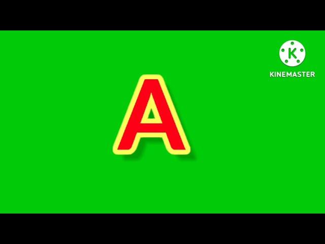 Green screen alphabet A green screen video animation