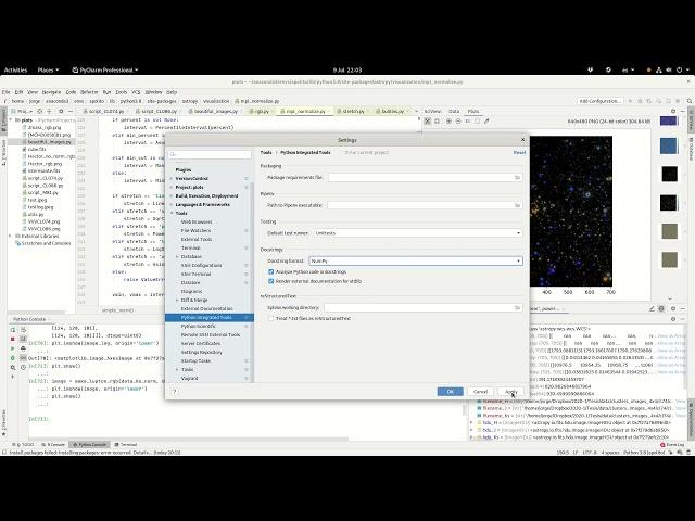 How to change doc style to numpy in Pycharm