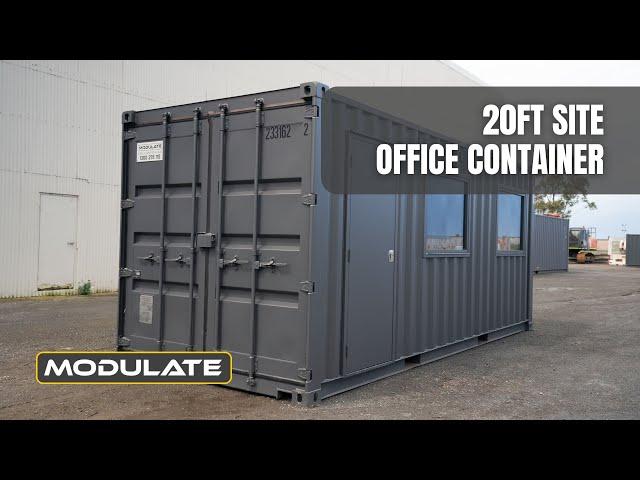 20ft Custom Office Shipping Container - Climate Controlled and Compact