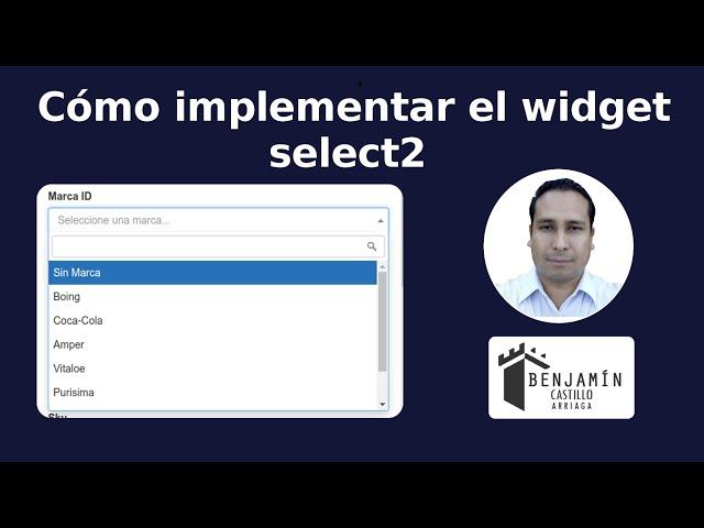 Cómo implementar el widget select 2 de kartik en Yii2