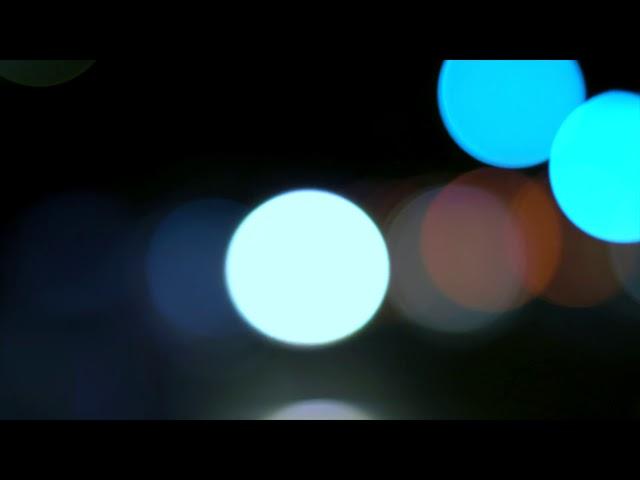 Blue Round Lights with Bokeh Effect - Video Clip