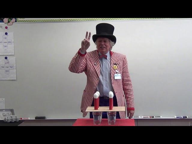Magician Steve Aldrich performs the Malini Egg Trick