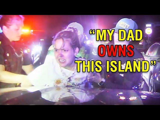 Rich Girl Loses It, Screams for Dad During Arrest