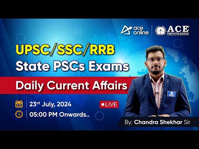 Daily Current Affairs | For Upcoming UPSC/SSC/RRB/State PSCs Exams by Chandra Shekhar Sir