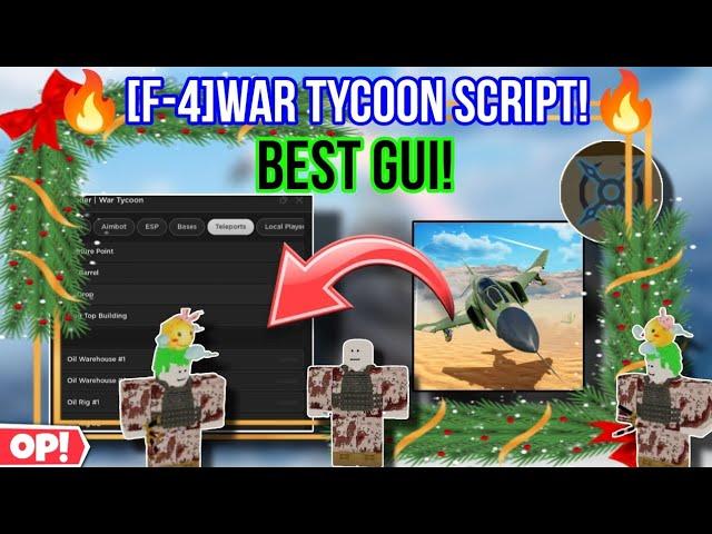 ️[F-4] War Tycoon Script! Latest Best Farm Money Tp Airdrop,Oil Warehouse,Oil Rig *Keyless* (Roblox