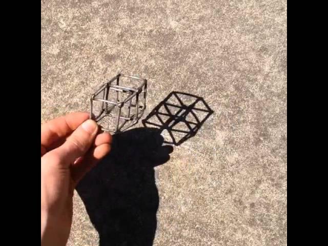 3D tesseract with shadow