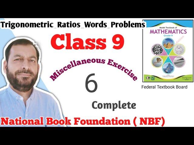 Class 9 Miscellaneous Exercise6 NBF Maths Miscellaneous Exercise 6  National Book Foundation