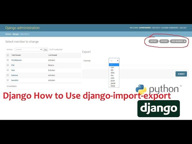 Django How to Use django-import-export