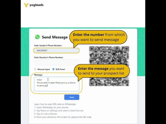 Generate Free Business Leads | WhatsApp Integration | B2B Prospecting | Yog-B2B Chrome Extension