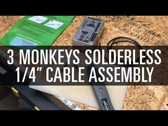 Assembly of 3 Monkeys Solderless 1/4" Patch Cable