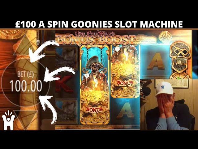 £100 A Spin Goonies Slot Machine - Can I Go Big Or Go Home!! My First Slot Video - PUNK Slots 2021