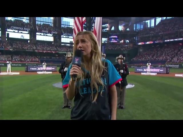 Ingrid Andress performs National Anthem at All-Star Game HR derby 2024 