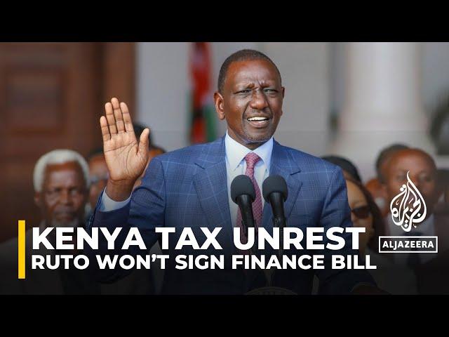 ‘I concede’: Kenyan President William Ruto will not sign finance bill