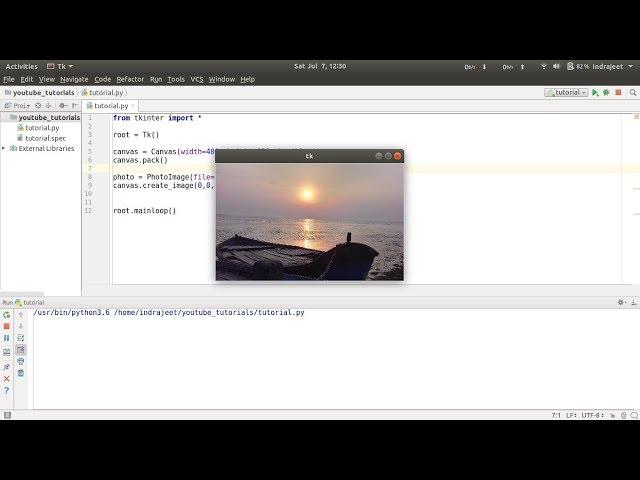 Python GUI Tutorial - 16 - Canvas - create image  | Tkinter