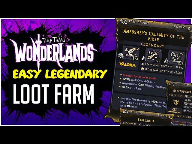 Tiny Tina's Wonderlands INFINITE LEGENDARY Loot Farm Guide! UNLIMITED Skeleton Key Glitch ANY Level