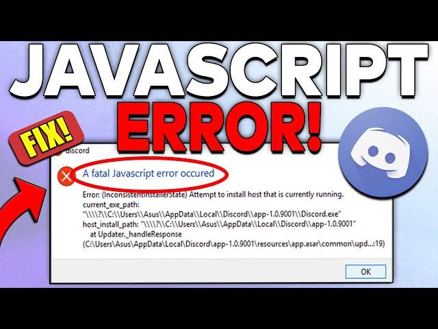 How To Fix Discord Fatal JavaScript Error 2023 Easy Fix
