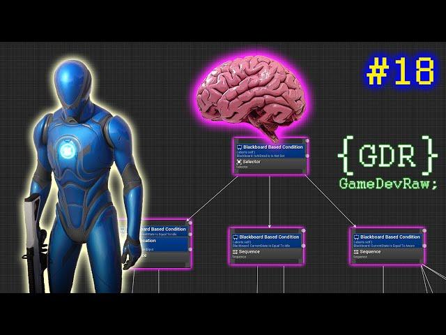 Attacking Behavior / Behavior Tree setup - Making an AI Guard #18 - Multiplayer AI UE5