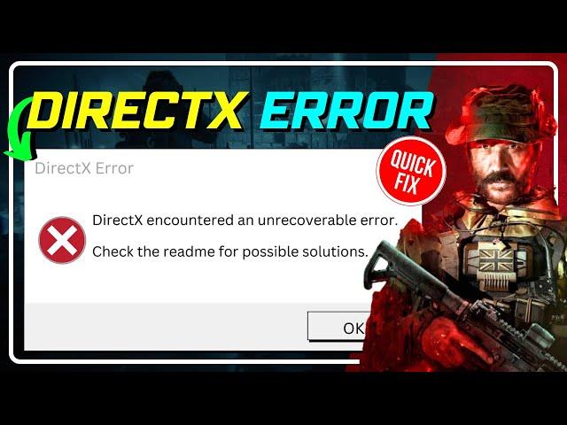 Fix Modern Warfare 3 DirectX Error || DirectX Encountered An Unrecoverable Error!