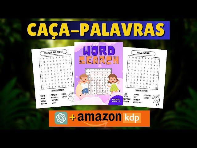 (Amazon KDP): Como criar um LIVRO de caça PALAVRAS e publicar na amazon KDP.