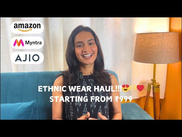 Beautiful Ethnic Kurta Sets Haul!!🫶️ | Starting at Rs. 999 | Jeevitha Gowda #amazon  #ajio #myntra