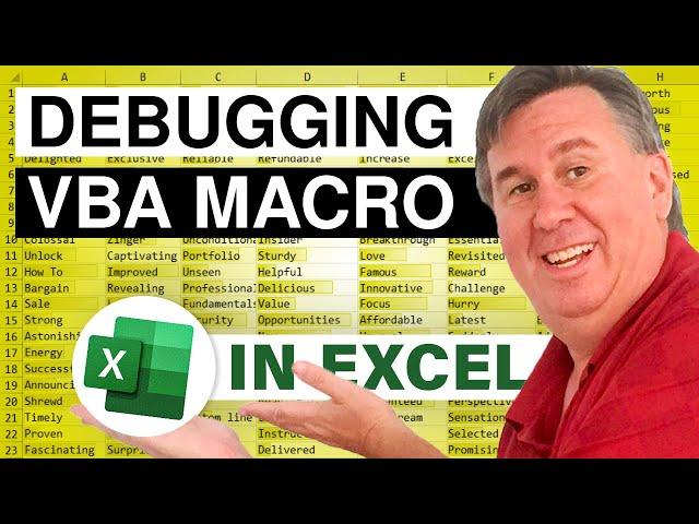 Excel Debugging Discoveries: Debugging VBA Macro - Episode 2096