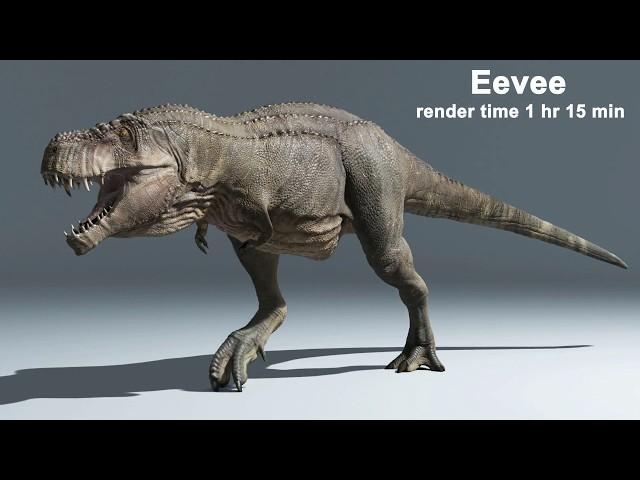 Blender 2.8 T Rex Walk Run EeveeCycles