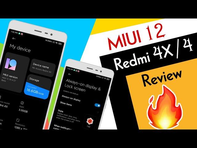 Redmi 4X/4 | MIUI 12 Port 20.4.27 Full Review, Always on Screen, iOS Style, Control Center and more