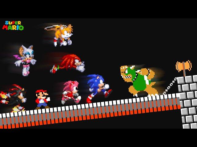 What if All Sonic the Hedgehog Characters Fight BOWSER?