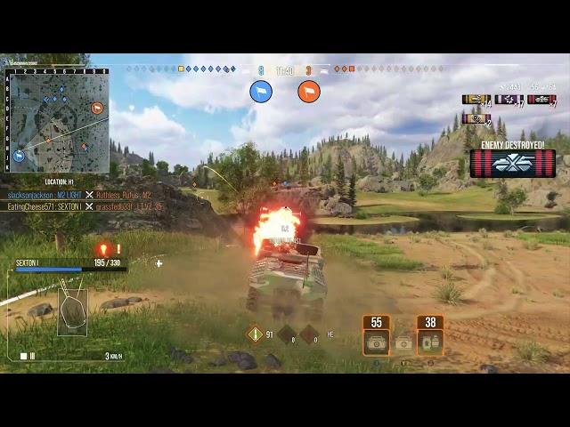 World of Tanks Console Sexton I 10 Kills (M) (Rock Solid Medal)