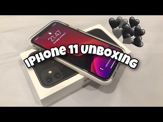 iPhone 11 + accessories UNBOXING | black, 64gb 