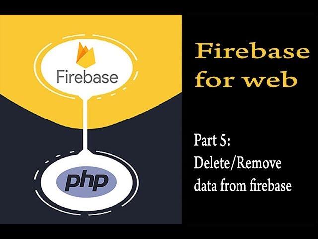 Part 5: Delete/Remove Data from firebase | Firebase for web | php tutorial