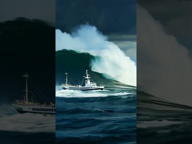 Is This the Most Extreme Wave a Ship Has Faced? #tidalwave #ship  #scaryocean