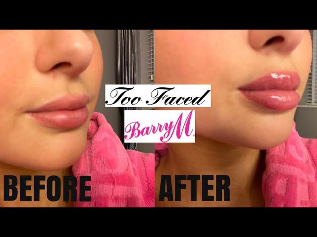 TOO FACED LIP INJECTION EXTREME VS BARRY M THATS SWELL COMPARISON
