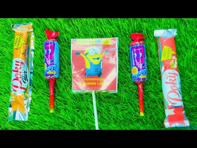 Satisfying video Asmr lollipops candy and chocolate gummy candy unboxing video Asmr.| candy baby