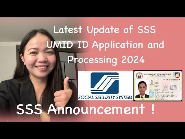 Latest SSS UMID ID APPLICATION UPDATE 2024 | SSS PROCESSING announcement| Sunshinesa TV