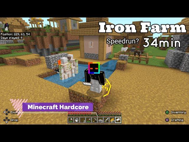 Iron Farm Speedrun? in Minecraft Hardcore Mode