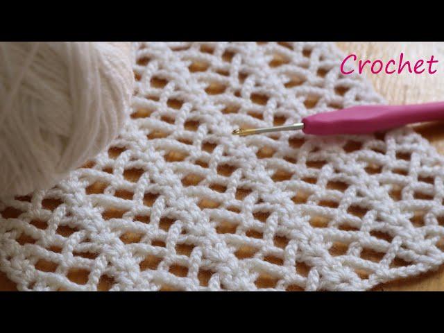 УЗОР легкий в вязании ВСЕГО ДВА РЯДА!!!  Вязание крючком для начинающих SUPER EASY Pattern Crochet