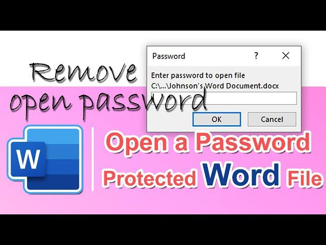 How to Open A Password Protected Word Document | Word Document Password Remover