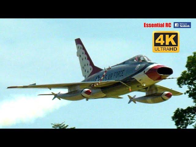 GIANT SCALE North American F-100  D Super Sabre supersonic RC JET FIGHTER [* UltraHD / 4K *]