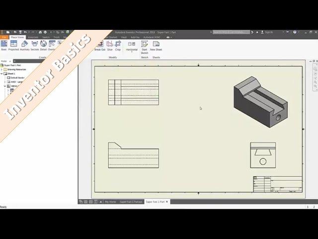 Inventor 101: Detail Part Drawings from 3D CAD