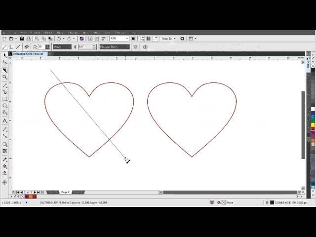 CorelDRAW Graphics Suite X8 - Enhanced Knife tool