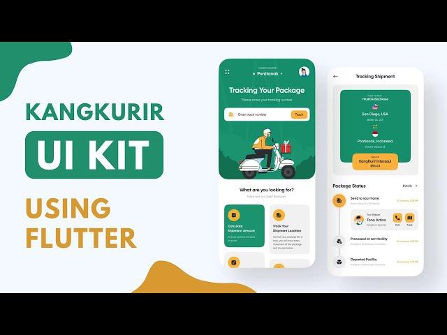 KangKurir UI Kit Using Flutter - Slicing UI Design | Figma | Speed Code | Long Code