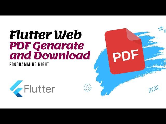 Flutter Web PDF Generate and Download