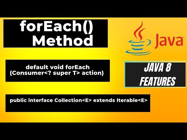 6. Java 8 forEach method | forEach method in java 8 | forEach() method implementation in java 8