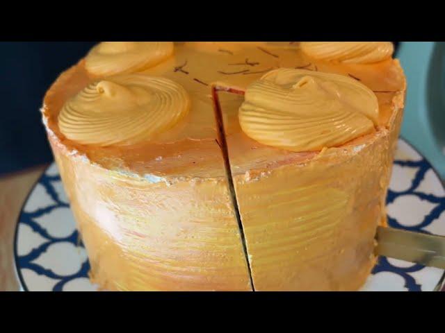 C.A Topper Orange Kesar Cake