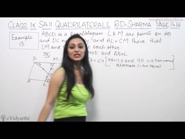 Example 13, Page No.14.16 - Quadrilaterals (R.D. Sharma Maths Class 9th)